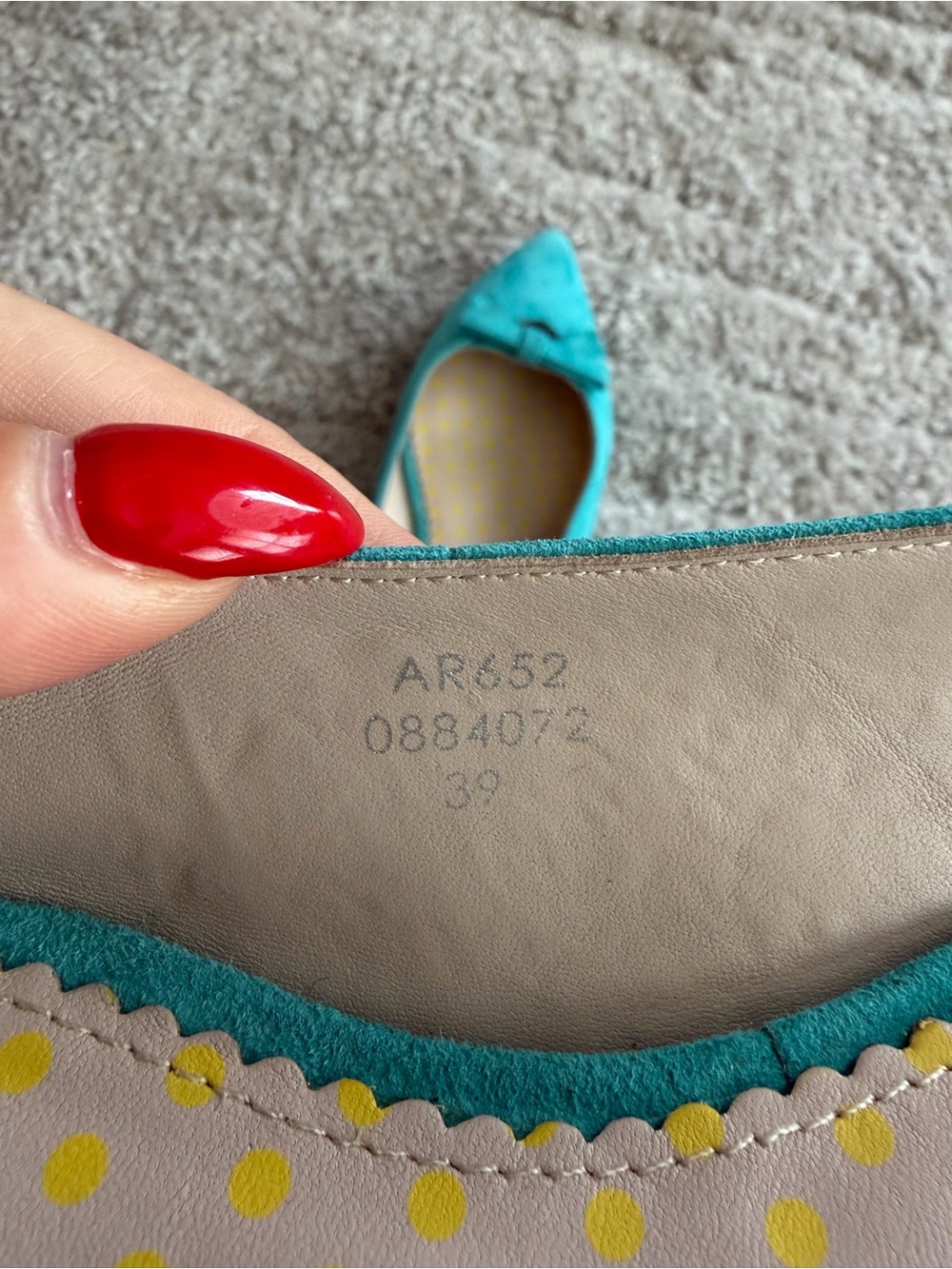 EUC Boden Size 39 Turquoise Suede Slingback Flats - Picture 7 of 8